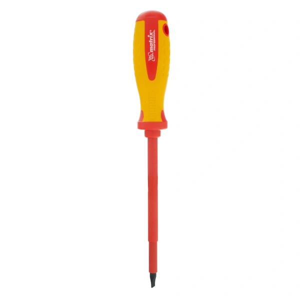 Отвертка Insulated, SL6.5 x 150 мм, CrMo, до 1000 В, двухкомпонентная рукоятка Matrix Professional