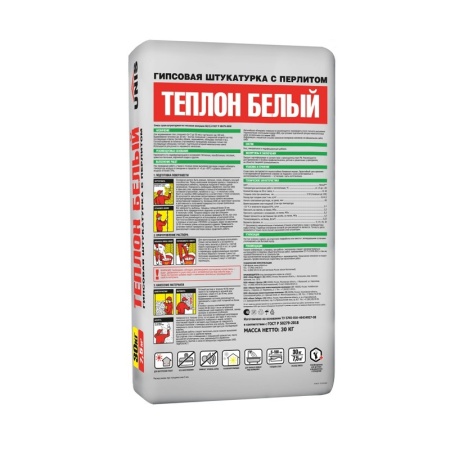 Штукатурка гипсовая Теплон Белый 30кг